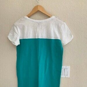 Green and white dress